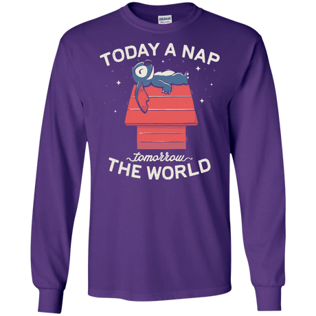 T-Shirts Purple / S Today a Nap Tomorrow the World Men's Long Sleeve T-Shirt