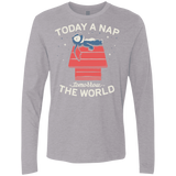 T-Shirts Heather Grey / S Today a Nap Tomorrow the World Men's Premium Long Sleeve