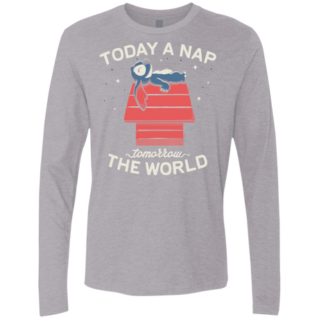 T-Shirts Heather Grey / S Today a Nap Tomorrow the World Men's Premium Long Sleeve