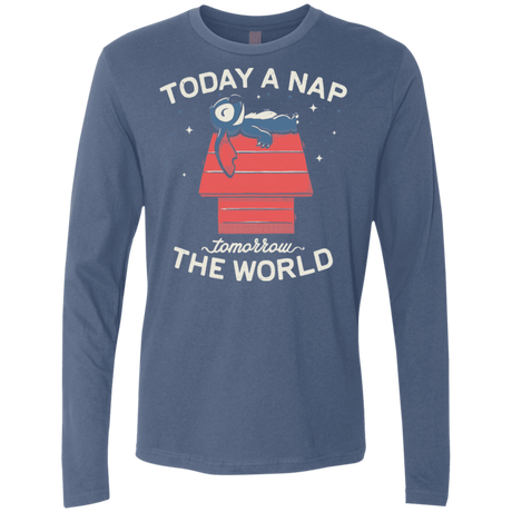 T-Shirts Indigo / S Today a Nap Tomorrow the World Men's Premium Long Sleeve