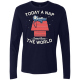T-Shirts Midnight Navy / S Today a Nap Tomorrow the World Men's Premium Long Sleeve