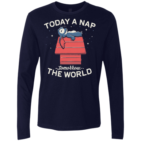 T-Shirts Midnight Navy / S Today a Nap Tomorrow the World Men's Premium Long Sleeve