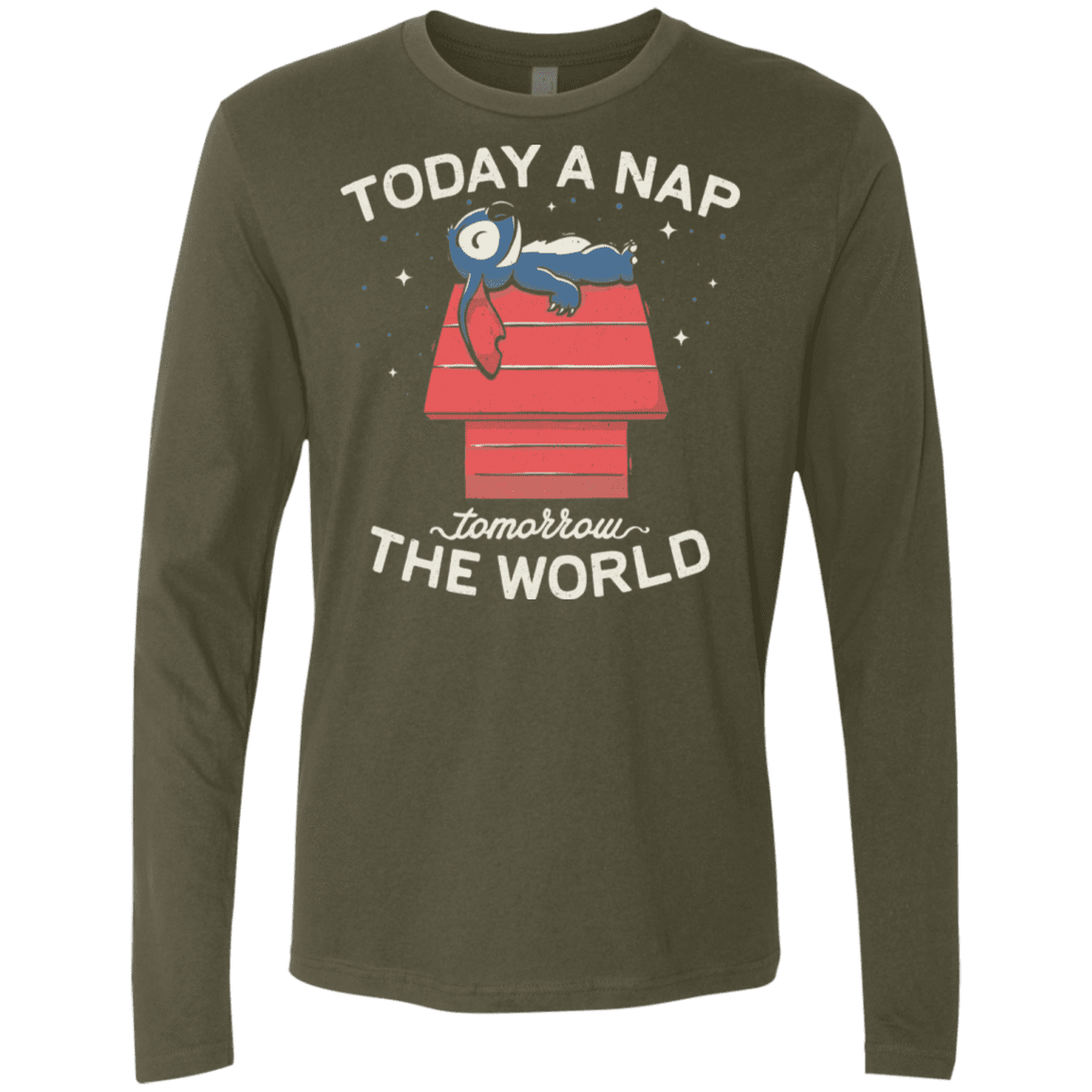 T-Shirts Military Green / S Today a Nap Tomorrow the World Men's Premium Long Sleeve