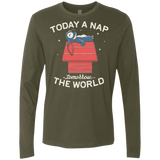 T-Shirts Military Green / S Today a Nap Tomorrow the World Men's Premium Long Sleeve