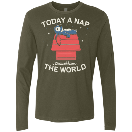 T-Shirts Military Green / S Today a Nap Tomorrow the World Men's Premium Long Sleeve