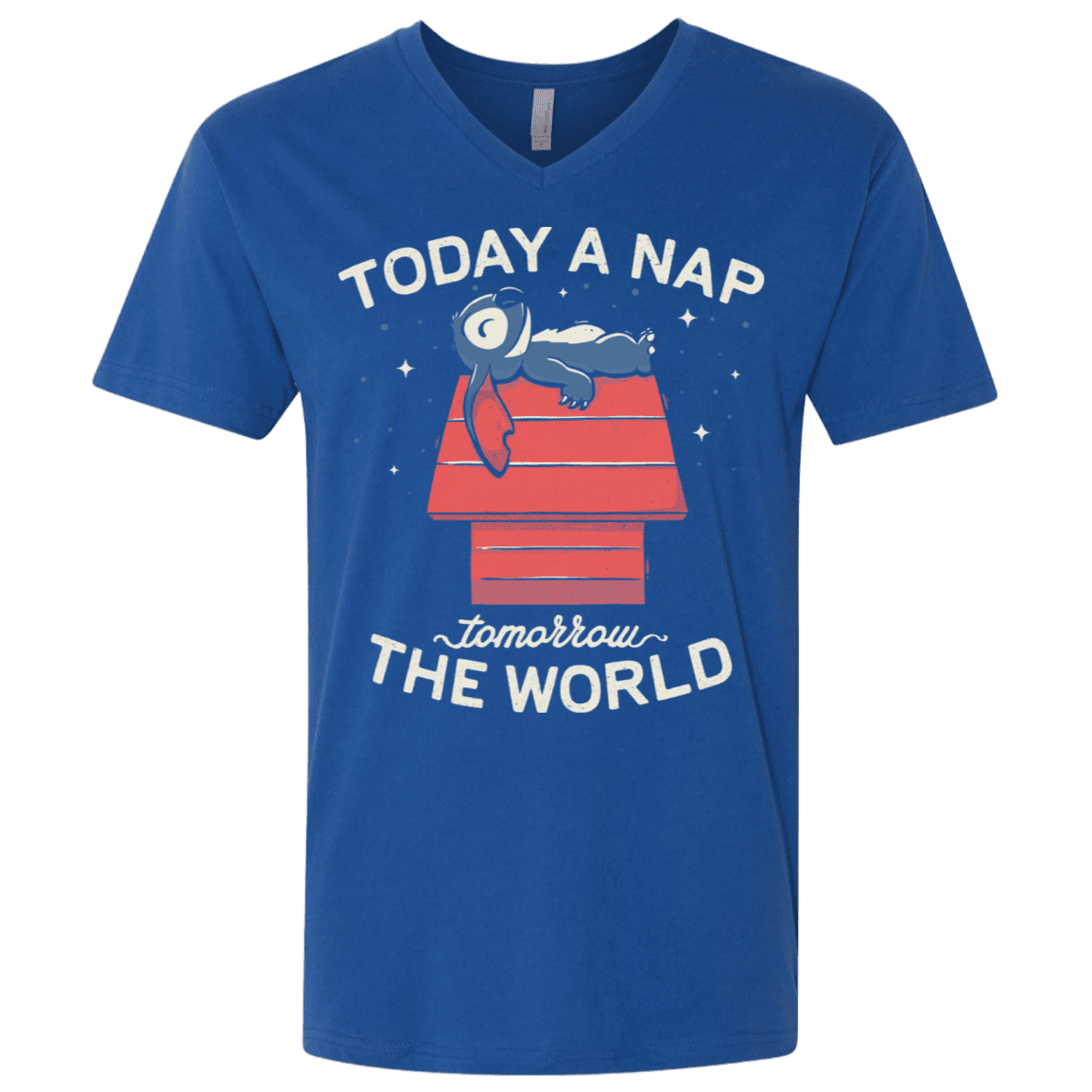 T-Shirts Royal / X-Small Today a Nap Tomorrow the World Men's Premium V-Neck