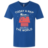 T-Shirts Royal / X-Small Today a Nap Tomorrow the World Men's Premium V-Neck