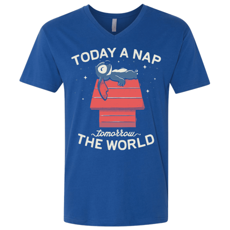 T-Shirts Royal / X-Small Today a Nap Tomorrow the World Men's Premium V-Neck