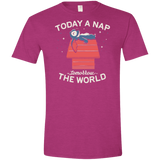 T-Shirts Antique Heliconia / S Today a Nap Tomorrow the World Men's Semi-Fitted Softstyle