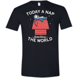 T-Shirts Black / X-Small Today a Nap Tomorrow the World Men's Semi-Fitted Softstyle