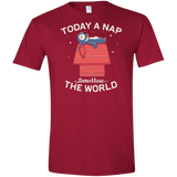 T-Shirts Cardinal Red / S Today a Nap Tomorrow the World Men's Semi-Fitted Softstyle