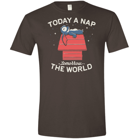 T-Shirts Dark Chocolate / S Today a Nap Tomorrow the World Men's Semi-Fitted Softstyle