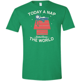T-Shirts Heather Irish Green / M Today a Nap Tomorrow the World Men's Semi-Fitted Softstyle