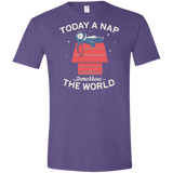 T-Shirts Heather Purple / S Today a Nap Tomorrow the World Men's Semi-Fitted Softstyle