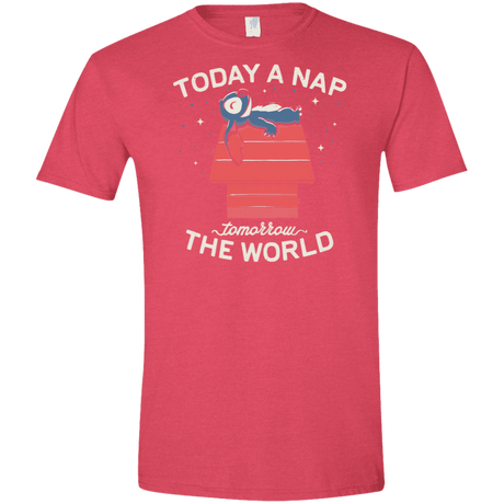 T-Shirts Heather Red / S Today a Nap Tomorrow the World Men's Semi-Fitted Softstyle