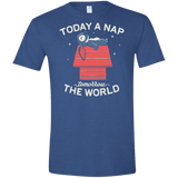 T-Shirts Heather Royal / X-Small Today a Nap Tomorrow the World Men's Semi-Fitted Softstyle