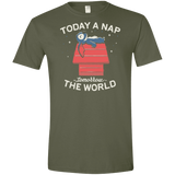T-Shirts Military Green / S Today a Nap Tomorrow the World Men's Semi-Fitted Softstyle