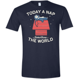 T-Shirts Navy / X-Small Today a Nap Tomorrow the World Men's Semi-Fitted Softstyle