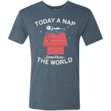 T-Shirts Indigo / S Today a Nap Tomorrow the World Men's Triblend T-Shirt
