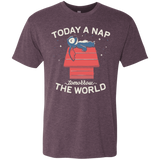 T-Shirts Vintage Purple / S Today a Nap Tomorrow the World Men's Triblend T-Shirt