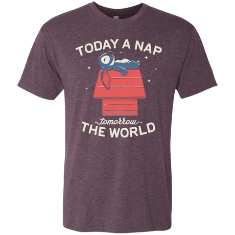 T-Shirts Vintage Purple / S Today a Nap Tomorrow the World Men's Triblend T-Shirt