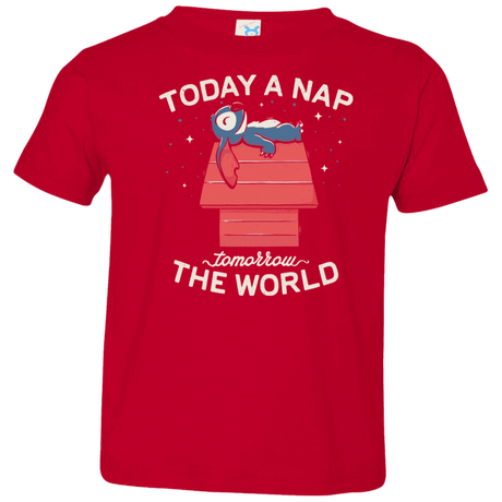 T-Shirts Red / 2T Today a Nap Tomorrow the World Toddler Premium T-Shirt