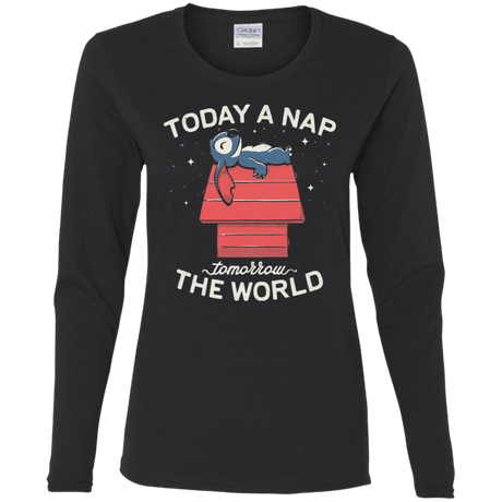 T-Shirts Black / S Today a Nap Tomorrow the World Women's Long Sleeve T-Shirt