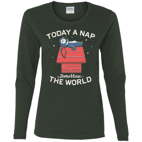 T-Shirts Forest / S Today a Nap Tomorrow the World Women's Long Sleeve T-Shirt