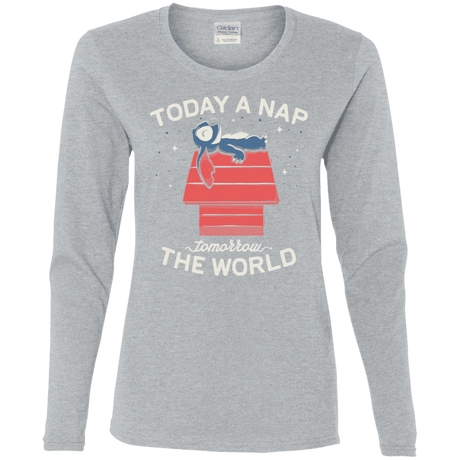 T-Shirts Sport Grey / S Today a Nap Tomorrow the World Women's Long Sleeve T-Shirt