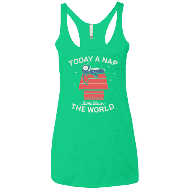 T-Shirts Envy / X-Small Today a Nap Tomorrow the World Women's Triblend Racerback Tank