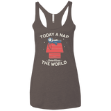 T-Shirts Macchiato / X-Small Today a Nap Tomorrow the World Women's Triblend Racerback Tank