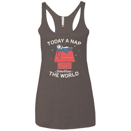 T-Shirts Macchiato / X-Small Today a Nap Tomorrow the World Women's Triblend Racerback Tank