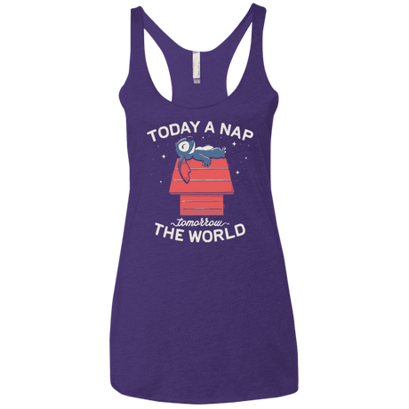 T-Shirts Purple Rush / X-Small Today a Nap Tomorrow the World Women's Triblend Racerback Tank