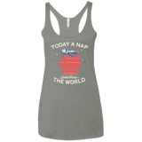 T-Shirts Venetian Grey / X-Small Today a Nap Tomorrow the World Women's Triblend Racerback Tank