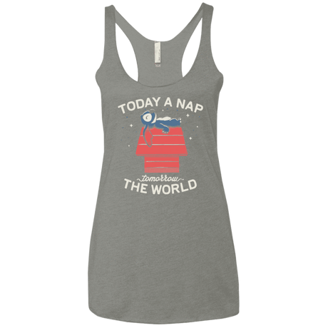 T-Shirts Venetian Grey / X-Small Today a Nap Tomorrow the World Women's Triblend Racerback Tank