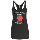 T-Shirts Vintage Black / X-Small Today a Nap Tomorrow the World Women's Triblend Racerback Tank