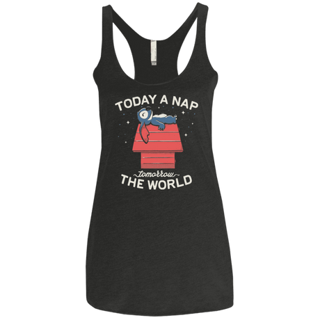 T-Shirts Vintage Black / X-Small Today a Nap Tomorrow the World Women's Triblend Racerback Tank