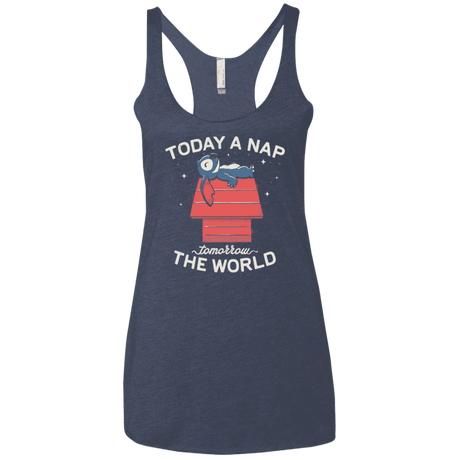 T-Shirts Vintage Navy / X-Small Today a Nap Tomorrow the World Women's Triblend Racerback Tank
