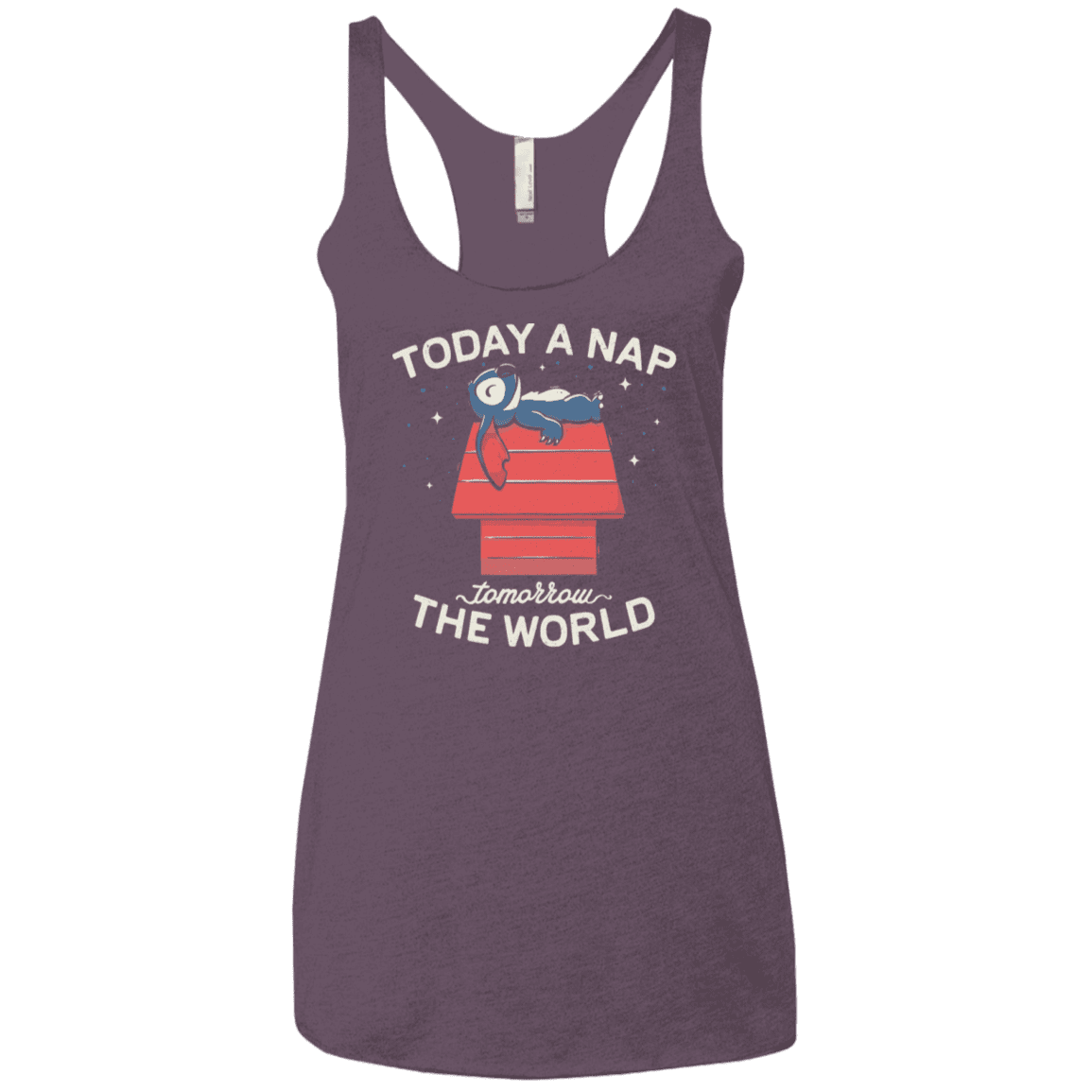 T-Shirts Vintage Purple / X-Small Today a Nap Tomorrow the World Women's Triblend Racerback Tank