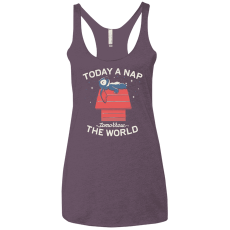 T-Shirts Vintage Purple / X-Small Today a Nap Tomorrow the World Women's Triblend Racerback Tank