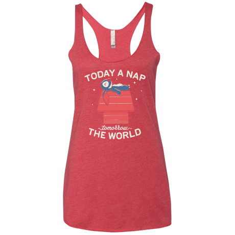 T-Shirts Vintage Red / X-Small Today a Nap Tomorrow the World Women's Triblend Racerback Tank