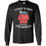 T-Shirts Black / YS Today a Nap Tomorrow the World Youth Long Sleeve T-Shirt