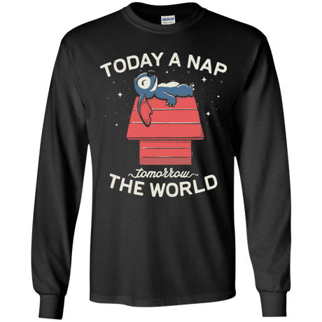 T-Shirts Black / YS Today a Nap Tomorrow the World Youth Long Sleeve T-Shirt