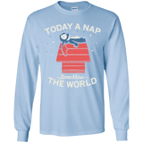 T-Shirts Light Blue / YS Today a Nap Tomorrow the World Youth Long Sleeve T-Shirt