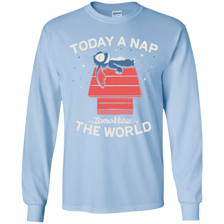 T-Shirts Light Blue / YS Today a Nap Tomorrow the World Youth Long Sleeve T-Shirt