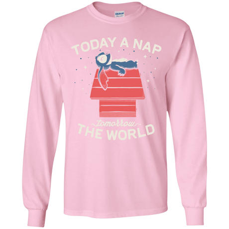 T-Shirts Light Pink / YS Today a Nap Tomorrow the World Youth Long Sleeve T-Shirt