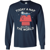 T-Shirts Navy / YS Today a Nap Tomorrow the World Youth Long Sleeve T-Shirt