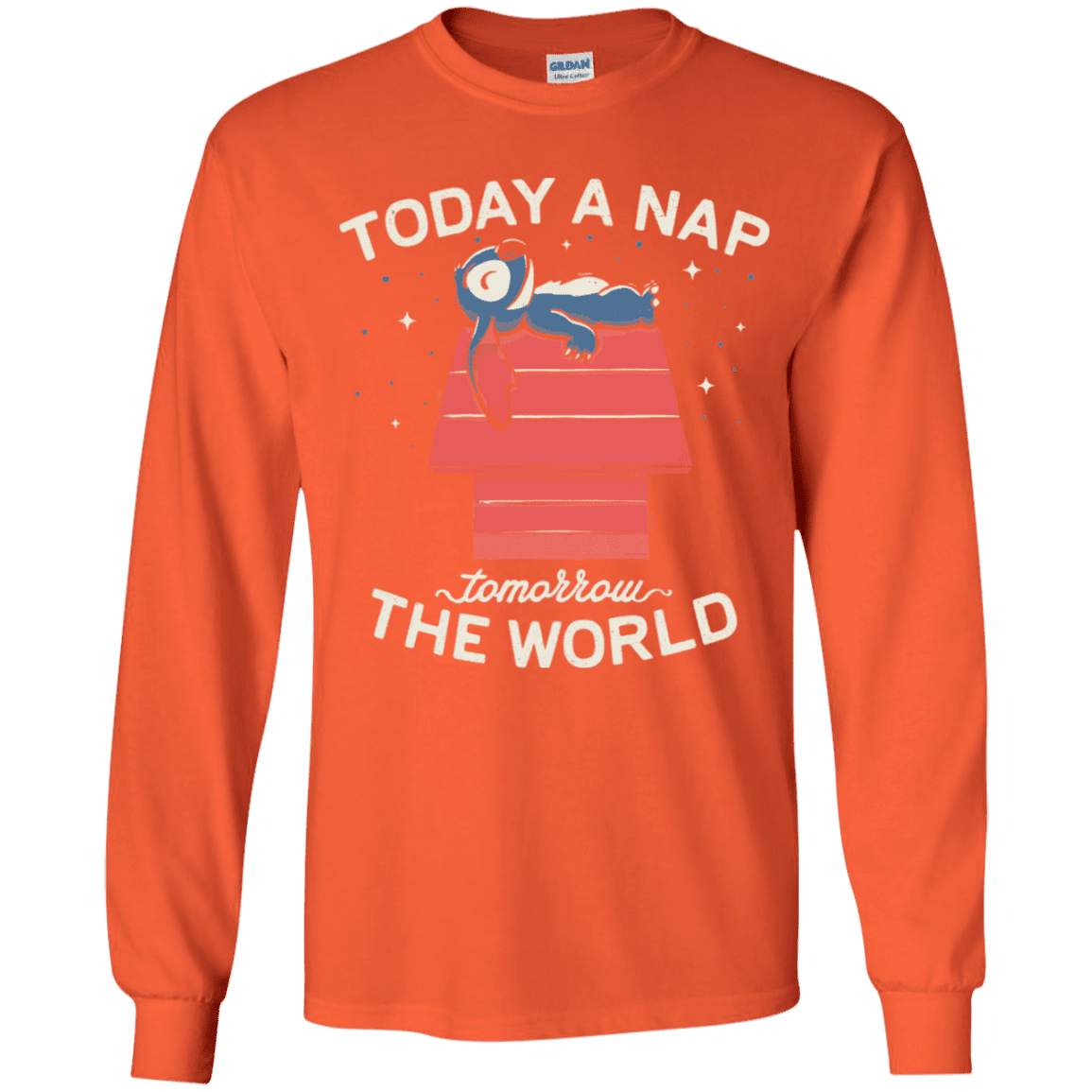 T-Shirts Orange / YS Today a Nap Tomorrow the World Youth Long Sleeve T-Shirt