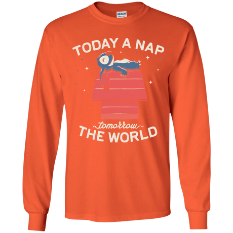 T-Shirts Orange / YS Today a Nap Tomorrow the World Youth Long Sleeve T-Shirt