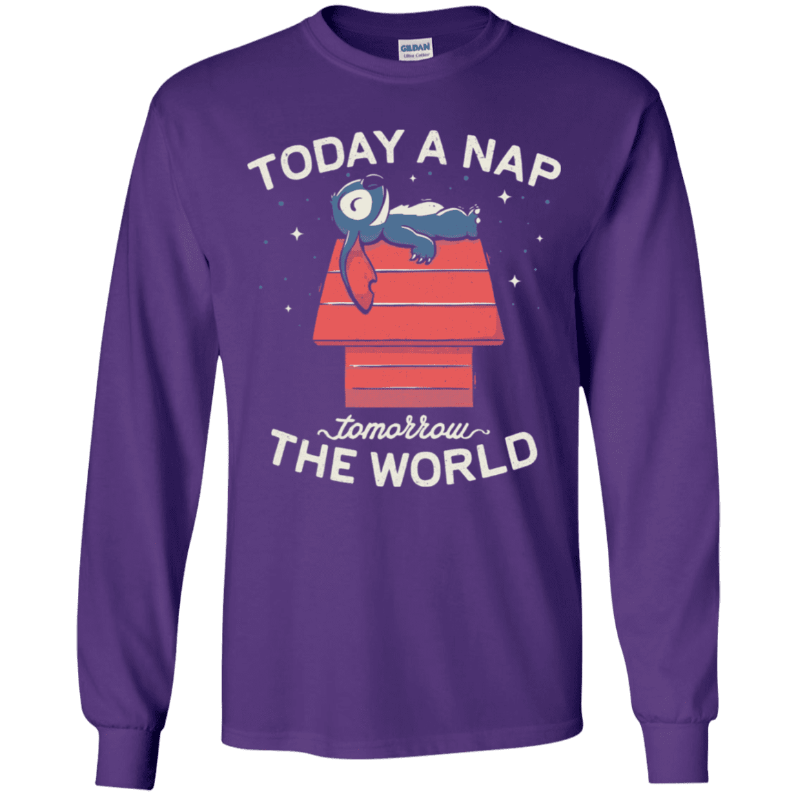 T-Shirts Purple / YS Today a Nap Tomorrow the World Youth Long Sleeve T-Shirt
